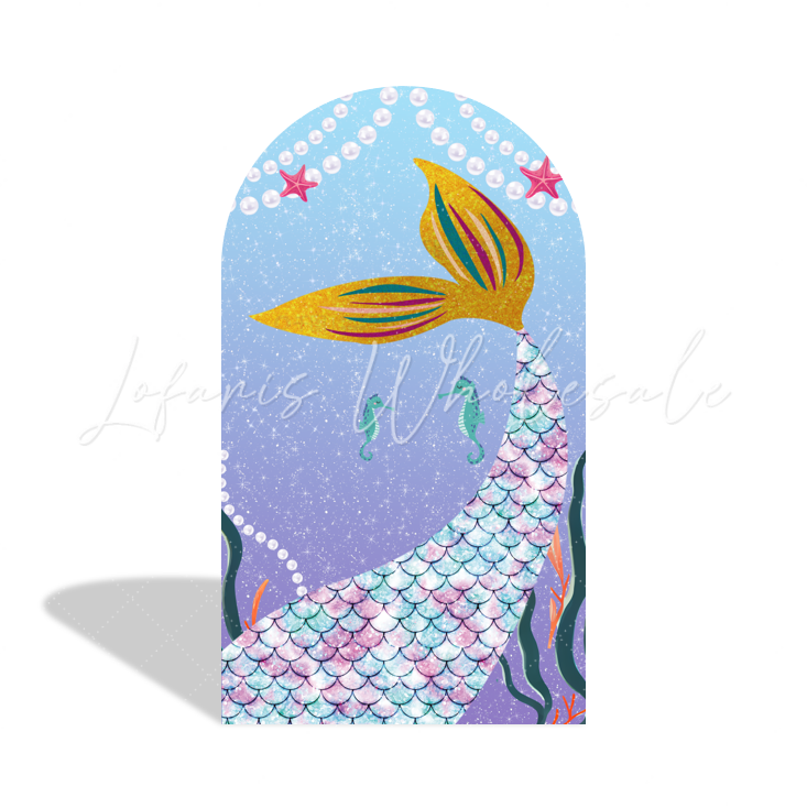 Toile de fond pour arche fond Joyeux Anniversaire Sirène