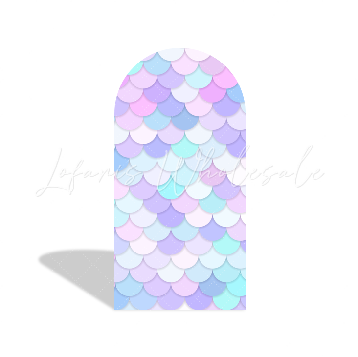 Housse pour arche fond fête anniversaire Baby Shower thème Sirène