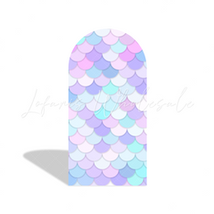 Housse pour arche fond fête anniversaire Baby Shower thème Sirène