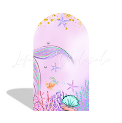 Toile de fond pour arche fond fête anniversaire Baby Shower thème Sirène