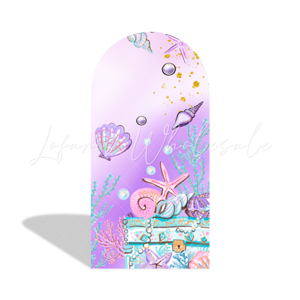 Toile de fond pour arche fond fête anniversaire Baby Shower thème Sirène