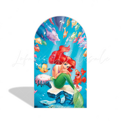 Toile de fond pour arche Joyeux Anniversaire La Petite Sirène