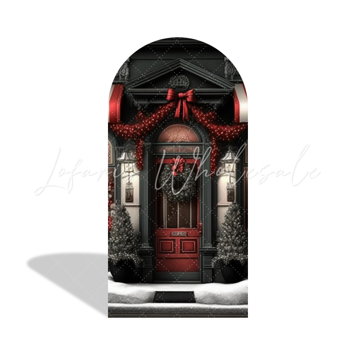 Toile de fond pour arche décoration vacances événement Joyeux Noël