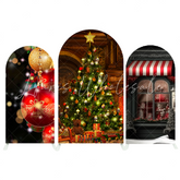 Toile de fond pour arche décoration vacances événement Joyeux Noël