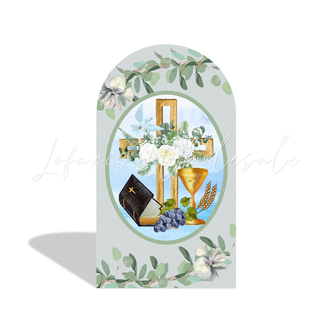 Toile de fond pour arche fête Dieu bénisse calice baptême Ma Première Communion