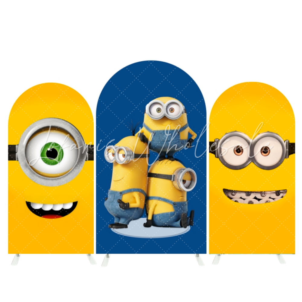 Toile de fond pour arche Joyeux Anniversaire thème Les Minions