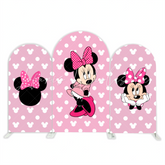 Toile de fond pour arche Joyeux Anniversaire thème Minnie