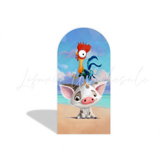 Toile de fond pour arche fête anniversaire Vaiana