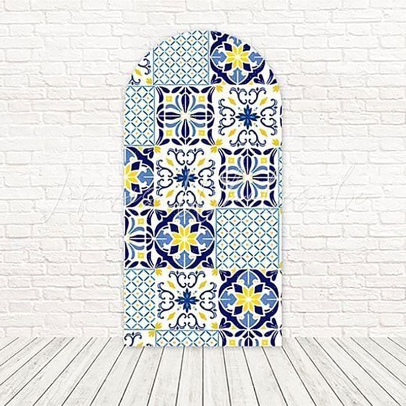 Toile de fond pour arche citron méditerranéen marocain pour célébrations vibrantes