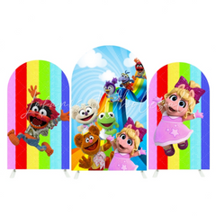Toile de fond pour arche fête anniversaire thème Muppet Babies