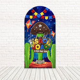 Toile de fond pour arche lueur festival Sao Joao sable nuit pour fête extérieur