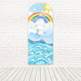Toile de fond pour arche promesse arc-en-ciel mer Arche de Noé pour jour sacré enfants