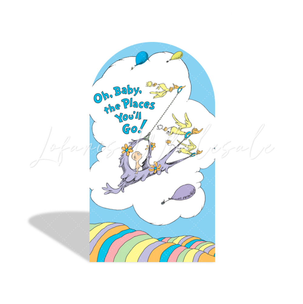 Toile de fond pour arche fête anniversaire Baby Shower Oh l'endroit où tu iras