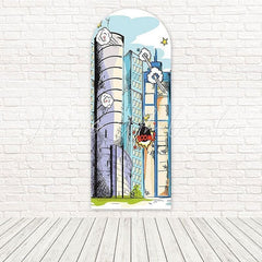 Toile de fond pour arche utilisation fun à thème scène action paysage rue héros peint