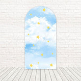 Toile de fond pour arche humeur douce nuages pastel pour fête enfants paisible