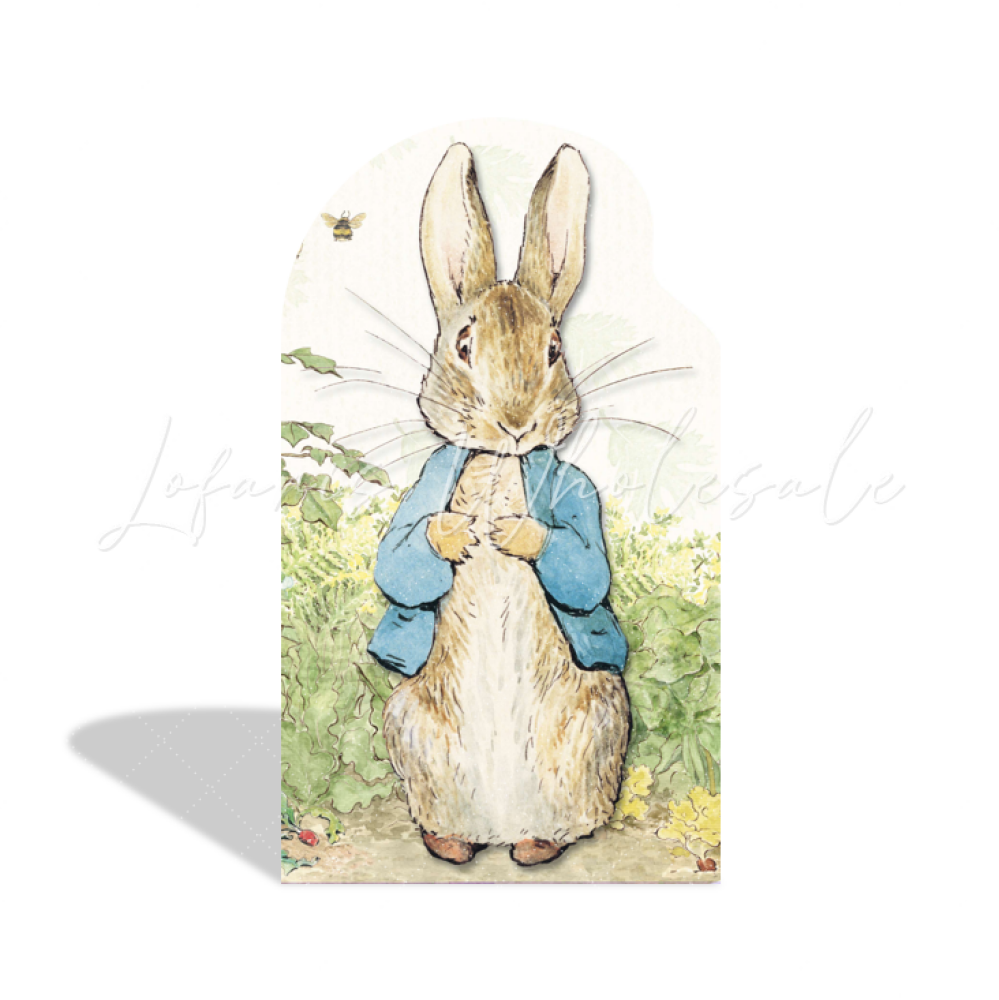 Toile de fond pour arche fête anniversaire Baby Shower Pierre Lapin