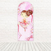Toile de fond pour arche élégante ballerine rose pour fêtes thème danse
