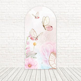Toile de fond pour arche papillons roses pour thèmes fête fantaisiste et élégante