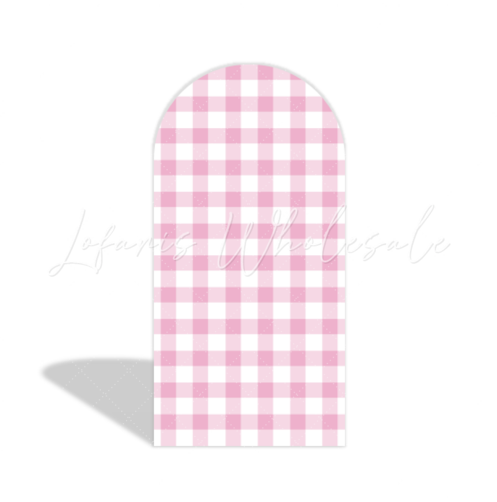 Toile de fond pour arche anniversaire Chiara grange thème ferme rose