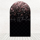 Toile de fond pour arche paillettes roses pour décor fête glamour et élégant