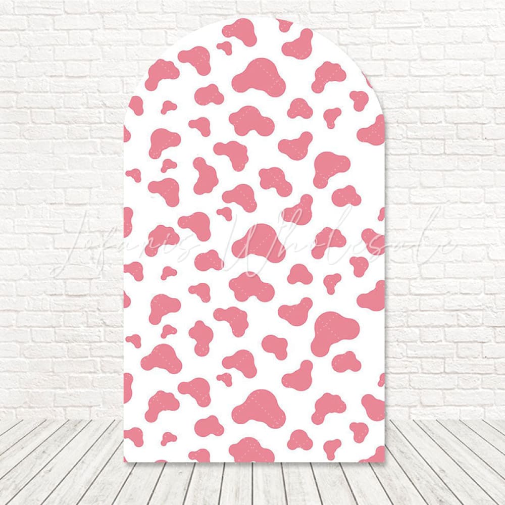 Toile de fond pour arche grange rose petite ferme fun pour anniversaire tout-petit