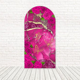Toile de fond pour arche doux rose marbre rose pour thèmes fête élégante