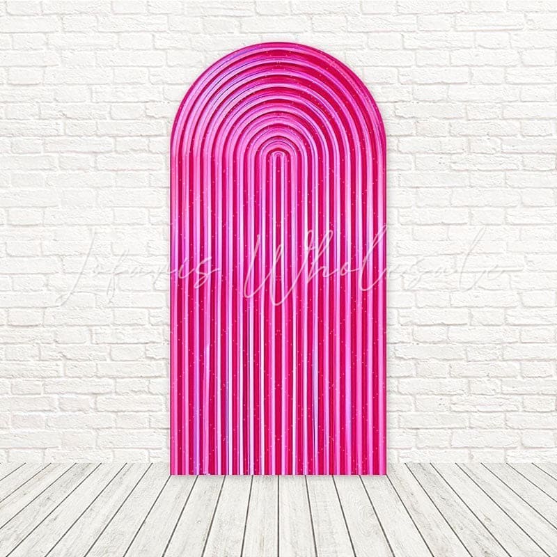 Toile de fond pour arche lueur scintillement métallique rose pour fête anniversaire moderne