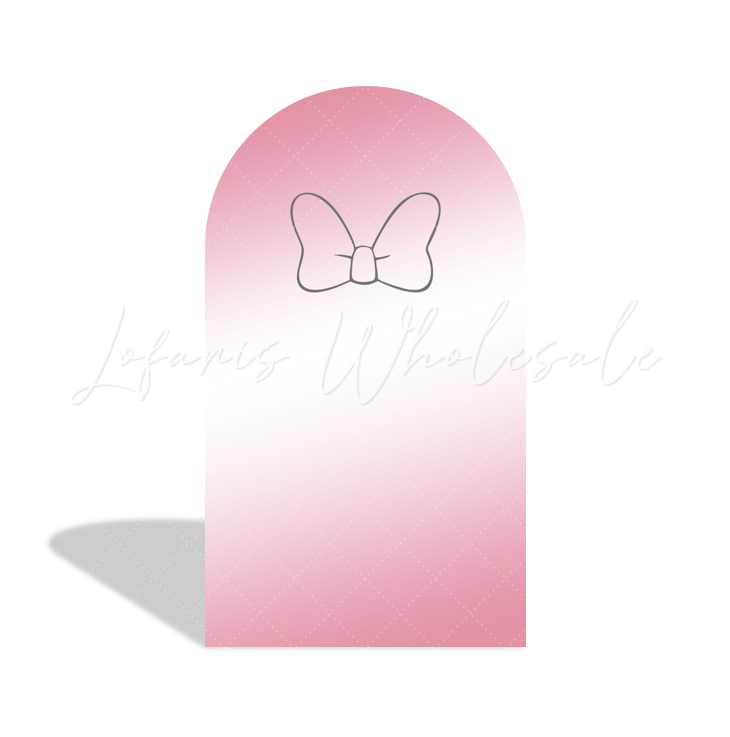 Toile de fond pour arche Baby Shower anniversaire Minnie rose