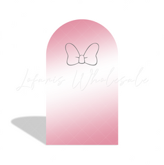 Toile de fond pour arche Baby Shower anniversaire Minnie rose