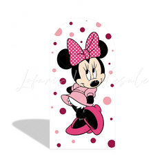 Toile de fond pour arche Baby Shower anniversaire Minnie rose