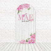 Toile de fond pour arche floraison rustique bois rose rose Fête des Mères pour événement familial