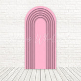Toile de fond pour arche teintes pastel latte rose pour fête anniversaire ton doux