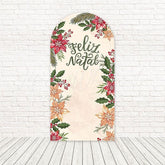 Toile de fond pour arche Noël Poinsettia pour décor vacances élégant