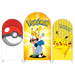 Toile de fond pour arche fête anniversaire Pokémon