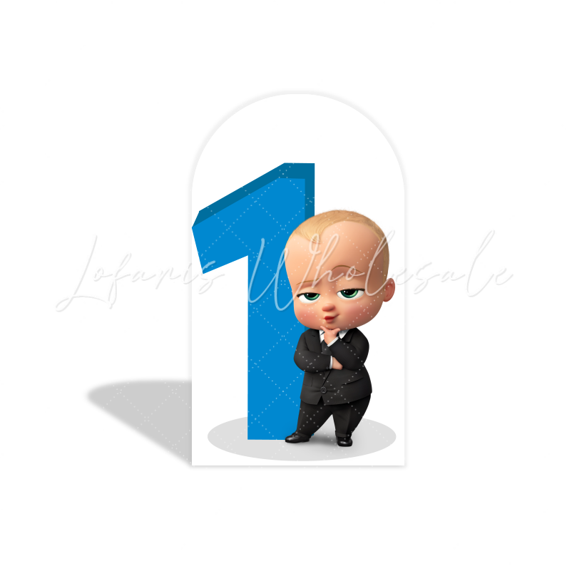 Toile de fond pour arche fête anniversaire Baby Boss