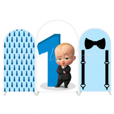 Toile de fond pour arche fête anniversaire Baby Boss