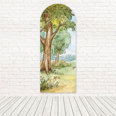 Toile de fond pour arche sentier doux soleil prairie Winnie pour fête extérieur