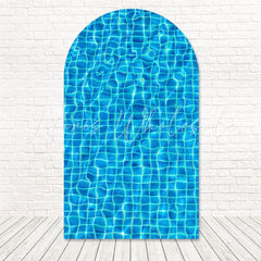 Toile de fond pour arche scène soleil Pool Party pour joie thème eau