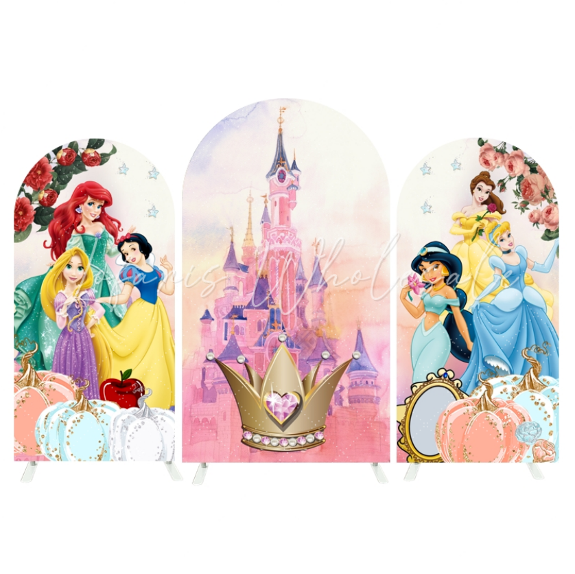 Toile de fond pour arche fond fête anniversaire Princesse