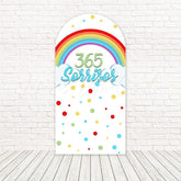 Toile de fond pour arche coloré arc-en-ciel 365 sourires pour événements joyeux