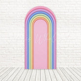 Toile de fond pour arche couleur ludique latte arc-en-ciel pour fête anniversaire colorée