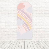 Toile de fond pour arche humeur paisible boho nuage pluvieux pour séance photo cosy