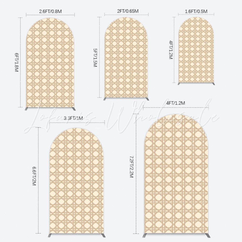 Toile de fond pour arche texture rotin pour décoration fête rustique