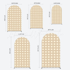 Toile de fond pour arche texture rotin pour décoration fête rustique