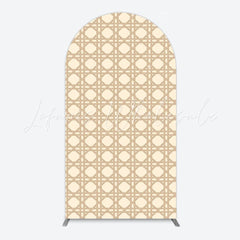 Toile de fond pour arche texture rotin pour décoration fête rustique