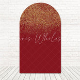 Toile de fond pour arche paillettes rouge et or pour célébrations fête festive et lumineuse