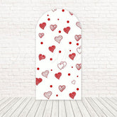 Toile de fond pour arche amour romantique cœurs rouges pour décor fête Saint-Valentin