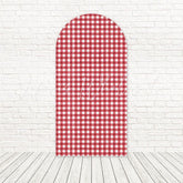 Toile de fond pour arche chic classique écossais rouge pour thème fête ou événement familial