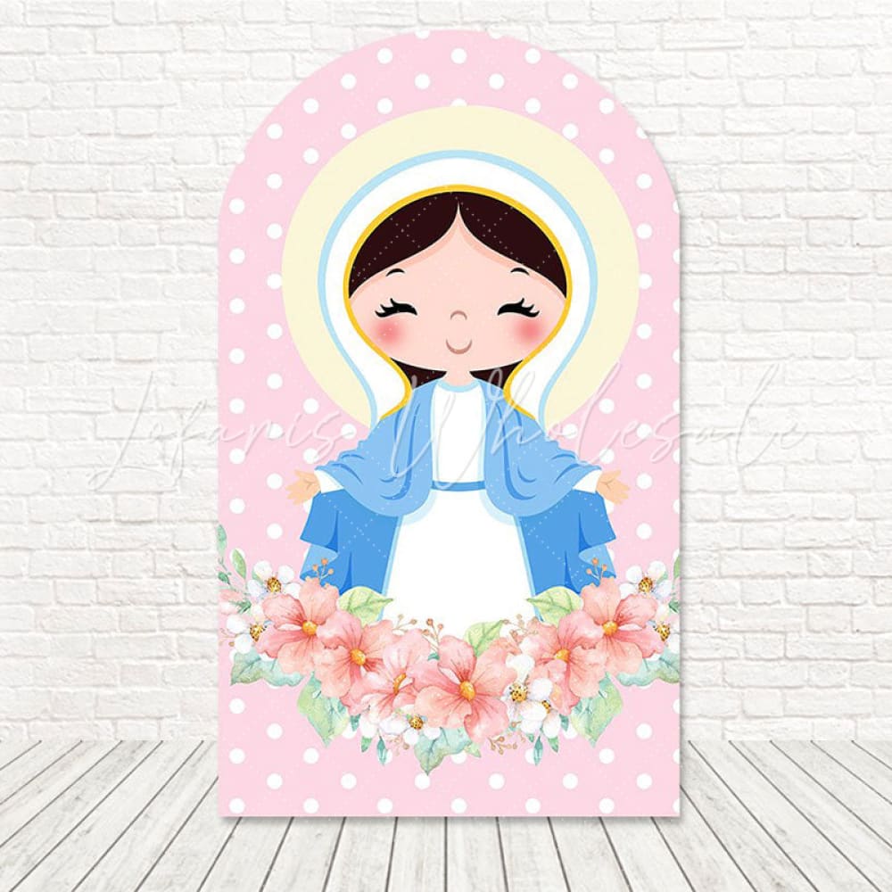 Toile de fond pour arche fille religieuse lueur ange doux pour moment saint