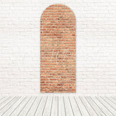 Toile de fond pour arche style mur texturé briques rouges rétro pour fête urbaine